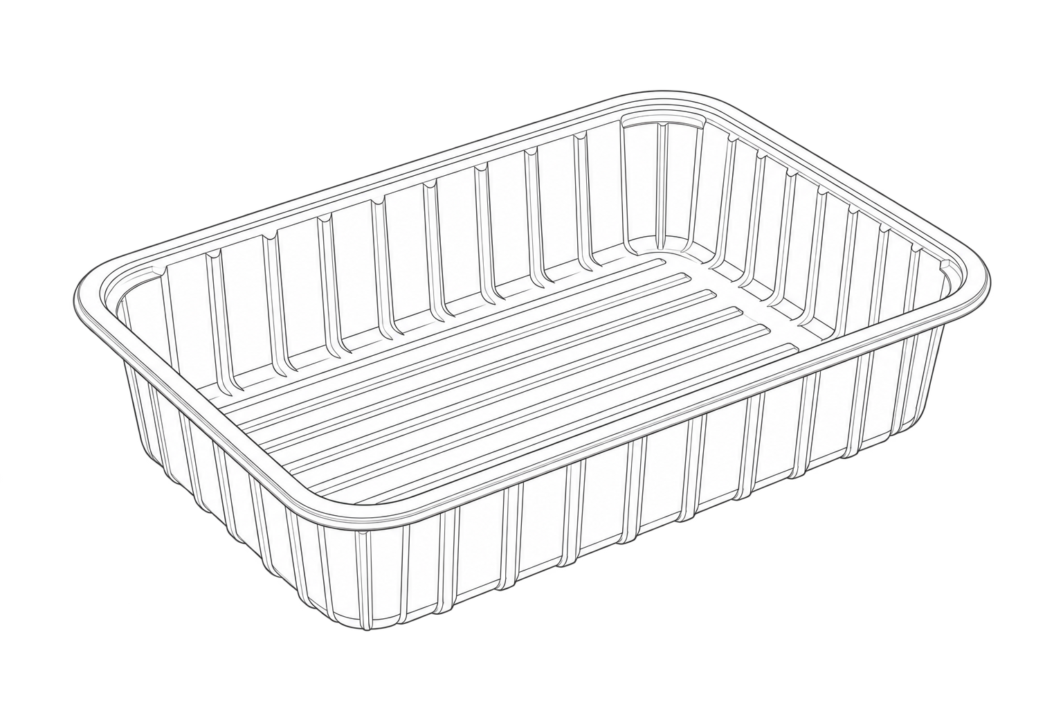 Film-Seal Trays technical line drawing